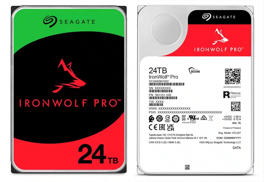 Seagate представляет новые жесткие диски IronWolf Pro емкостью 24 ТБ